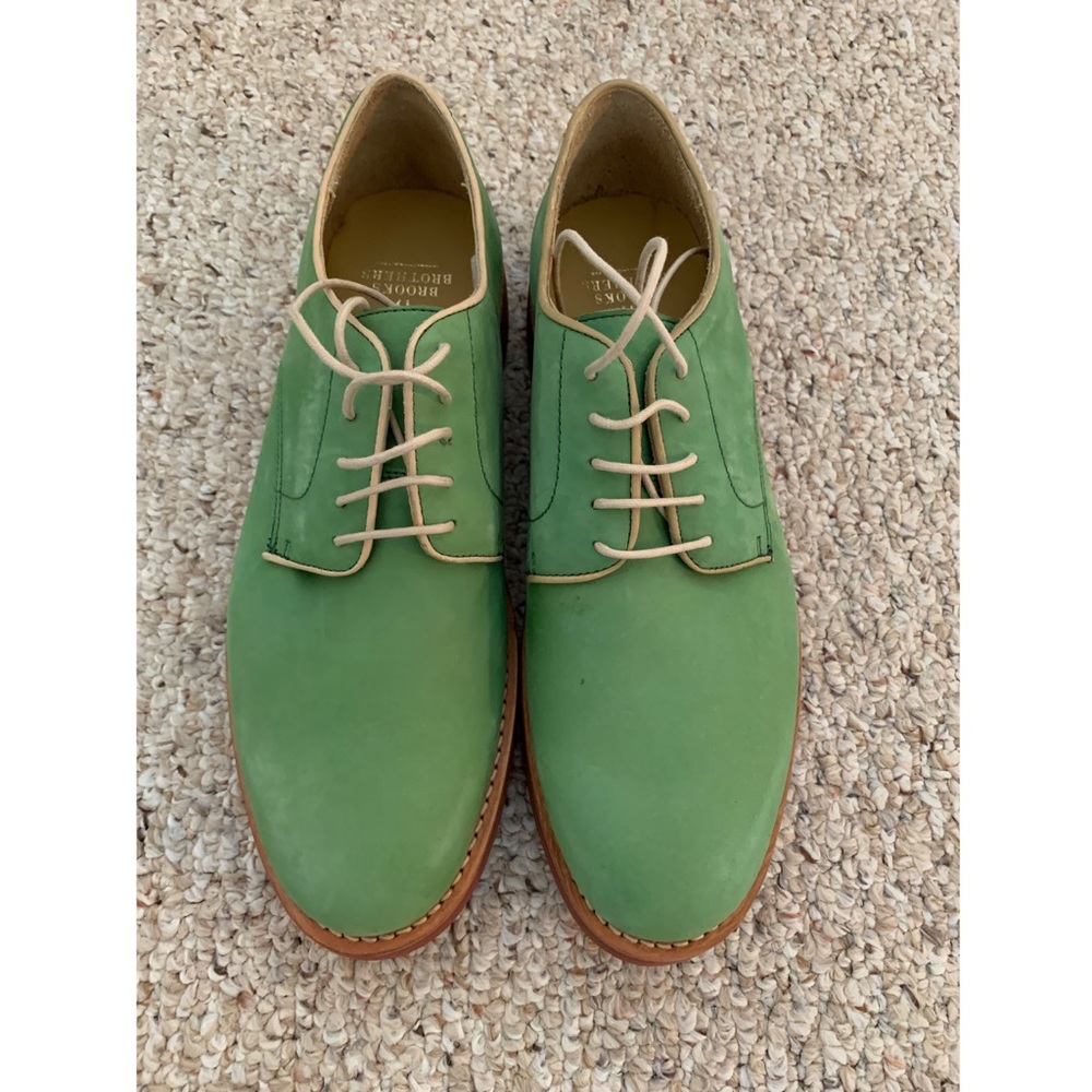 Brooks Brothers Green Suede Classic Bucks